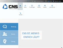 Tablet Screenshot of cns-gmbh.de